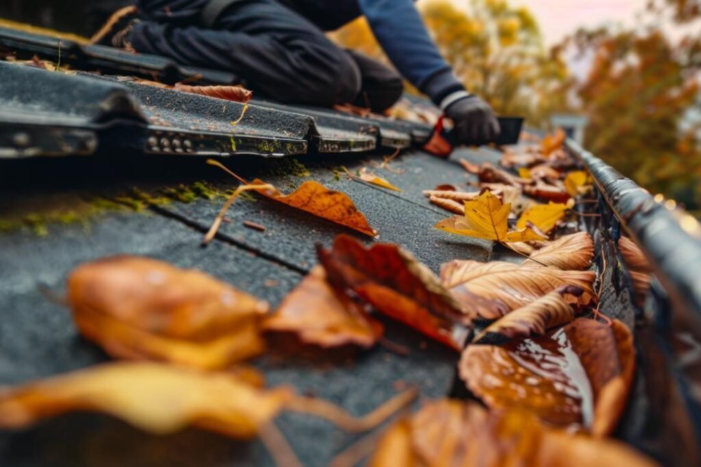 Gutters full of leaves