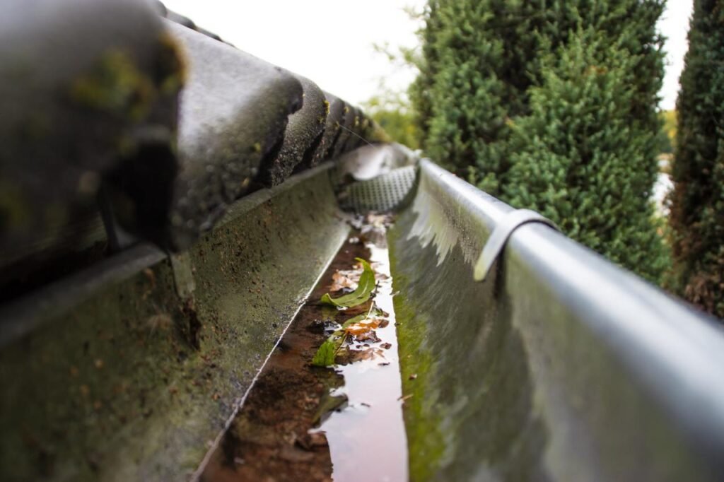 Residential gutter cleaning