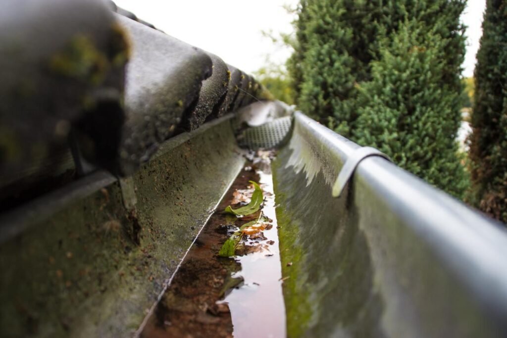 Residential gutter cleaning